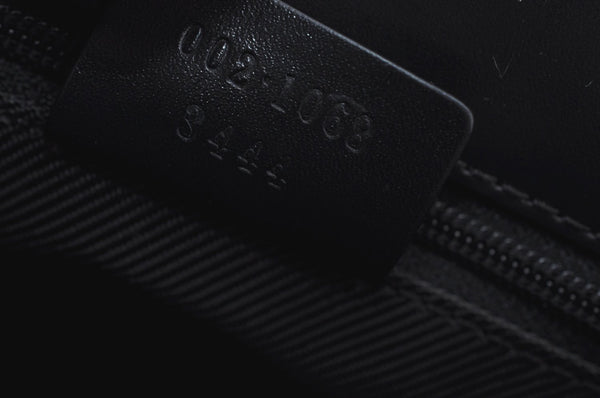 Authentic GUCCI Jackie Shoulder Hand Bag GG Canvas Leather Black Junk 2216J