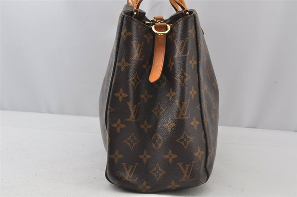 Authentic Louis Vuitton Monogram Montaigne MM 2Way Hand Bag M41056 LV 2218J