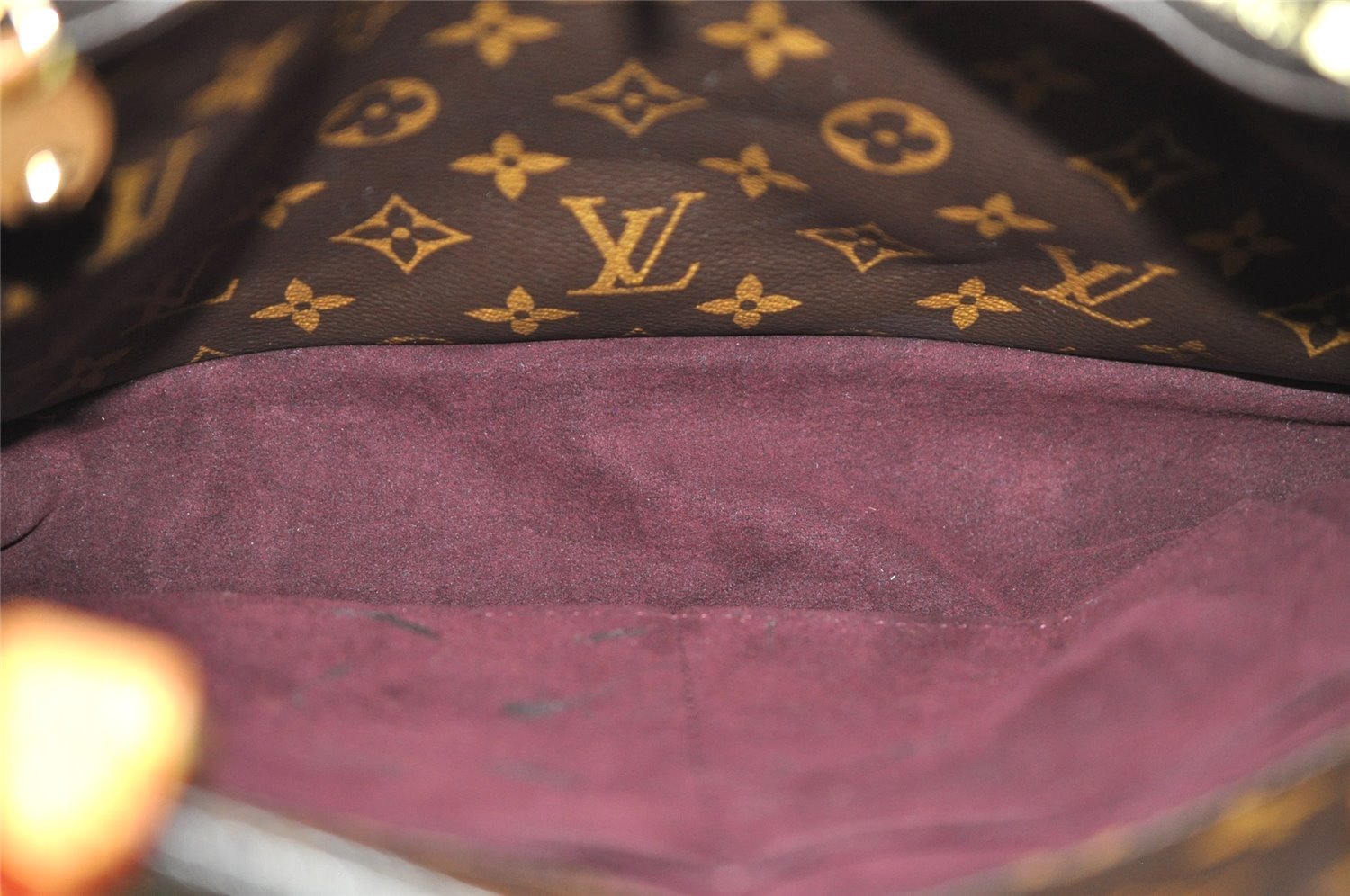 Authentic Louis Vuitton Monogram Montaigne MM 2Way Hand Bag M41056 LV 2219J