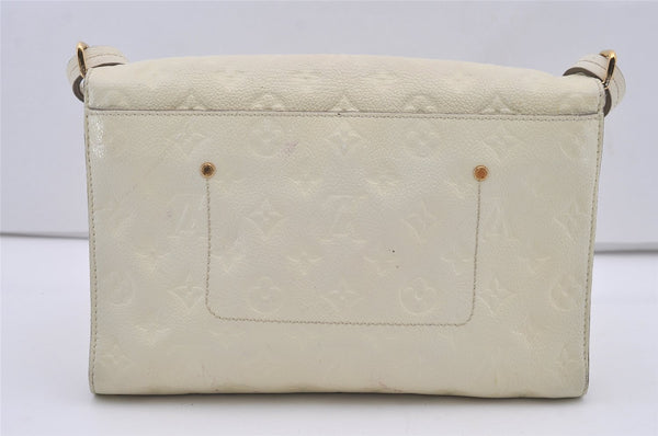Auth Louis Vuitton Monogram Empreinte Fascinante Shoulder Bag M40807 White 2220J