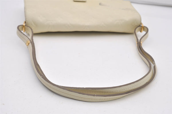 Auth Louis Vuitton Monogram Empreinte Fascinante Shoulder Bag M40807 White 2220J
