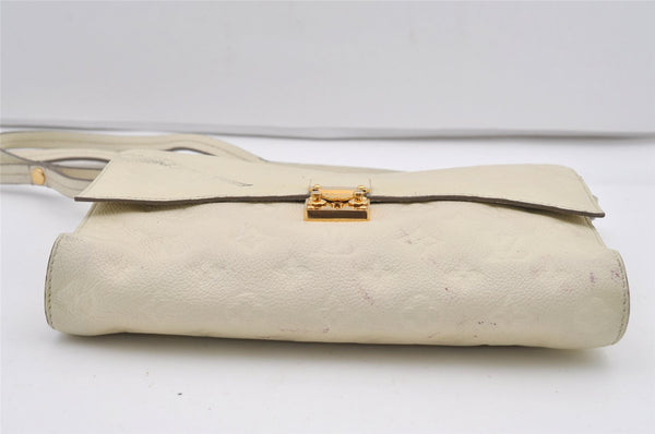 Auth Louis Vuitton Monogram Empreinte Fascinante Shoulder Bag M40807 White 2220J