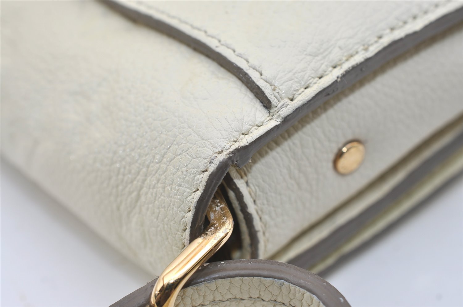 Auth Louis Vuitton Monogram Empreinte Fascinante Shoulder Bag M40807 White 2220J