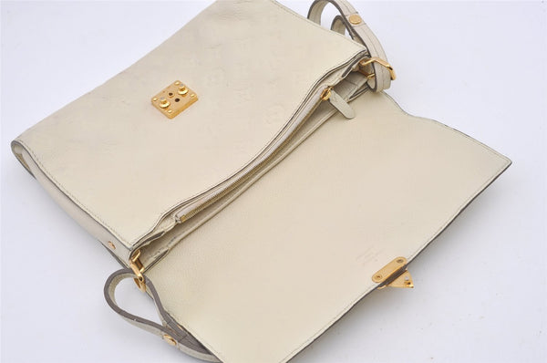 Auth Louis Vuitton Monogram Empreinte Fascinante Shoulder Bag M40807 White 2220J