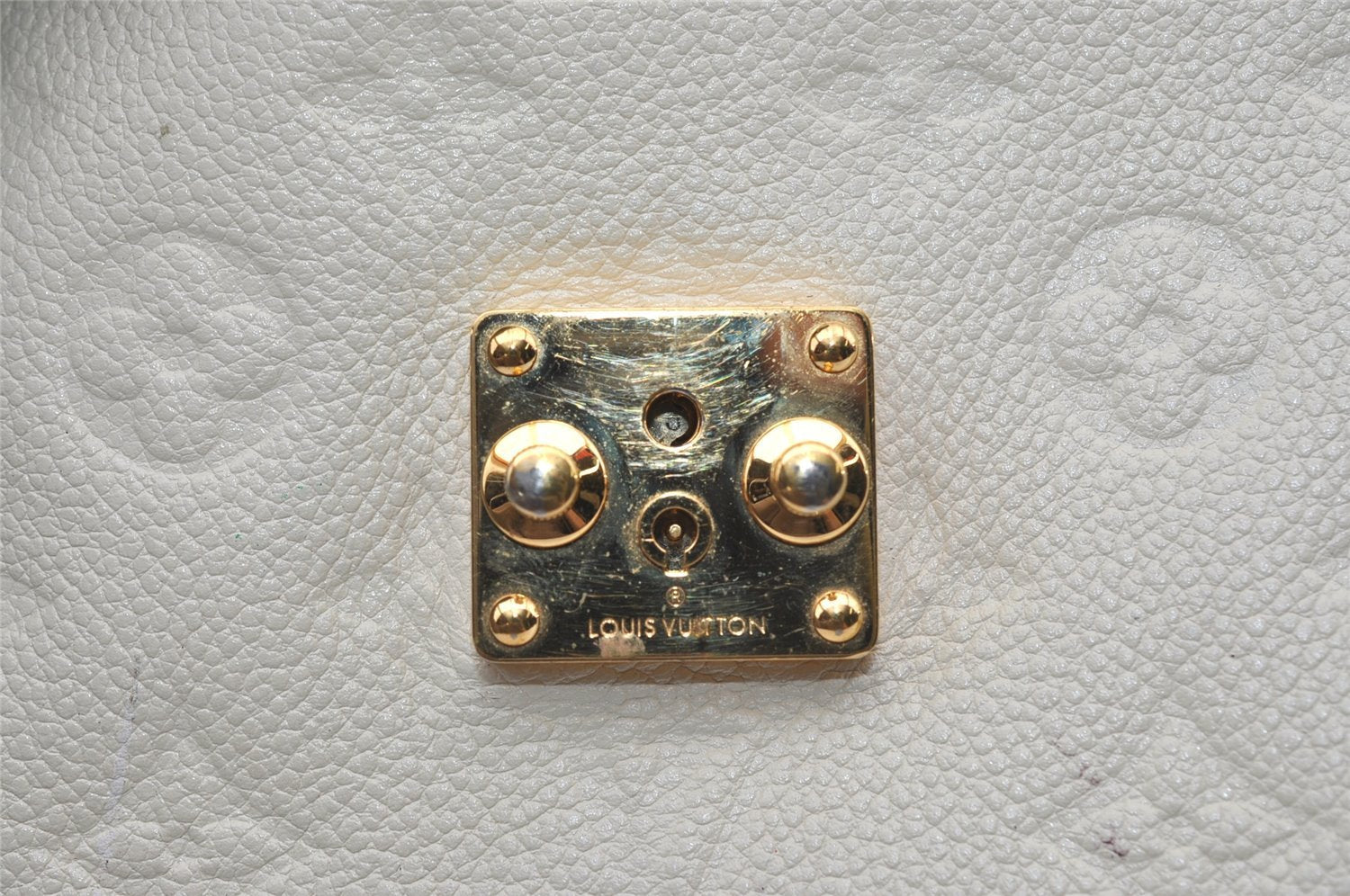 Auth Louis Vuitton Monogram Empreinte Fascinante Shoulder Bag M40807 White 2220J