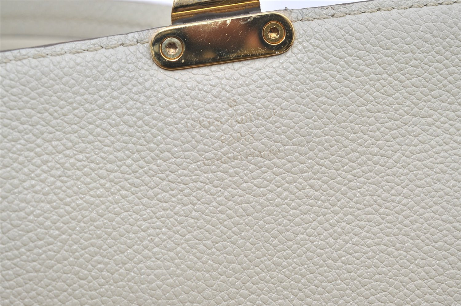 Auth Louis Vuitton Monogram Empreinte Fascinante Shoulder Bag M40807 White 2220J