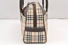 Authentic BURBERRY Nova Check Shoulder Hand Bag Canvas Leather Beige 2220K