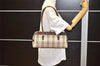 Authentic BURBERRY Nova Check Shoulder Hand Bag Canvas Leather Beige 2220K