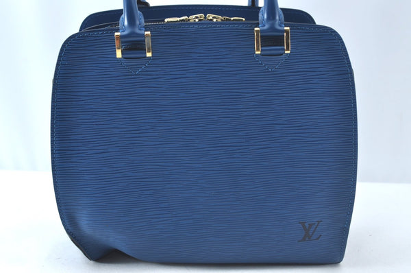 Authentic Louis Vuitton Epi Pont Neuf Hand Bag Purse Blue M52055 LV 2222H