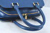 Authentic Louis Vuitton Epi Pont Neuf Hand Bag Purse Blue M52055 LV 2222H