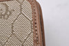 Authentic Christian Dior Honeycomb Coin Case Purse PVC Leather Beige Brown 2222I