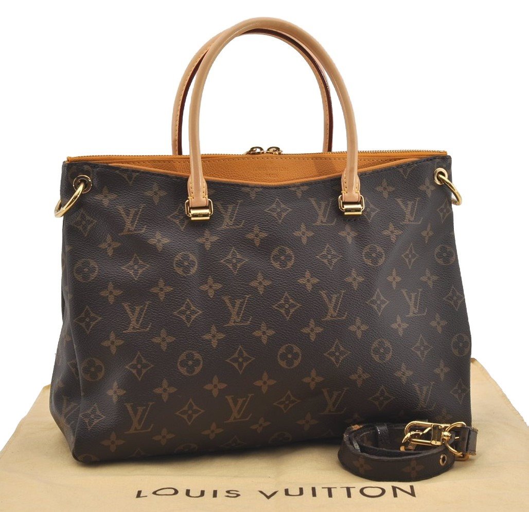 Authentic Louis Vuitton Monogram Pallas 2Way Hand Bag Yellow M40929 LV 2222J