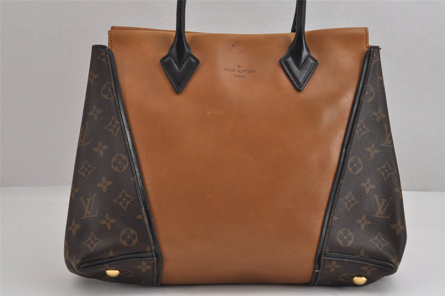 Authentic Louis Vuitton Monogram Tote W PM Hand Bag Brown M40941 LV 2225J