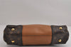 Authentic Louis Vuitton Monogram Tote W PM Hand Bag Brown M40941 LV 2225J