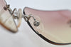 Authentic CHANEL Sunglasses Rhinestone CoCo Mark Titanium 4017-D Pink 2226I