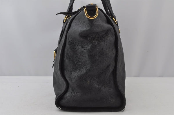 Auth Louis Vuitton Monogram Empreinte Lumineuse PM Tote Bag Navy M93410 LV 2226J
