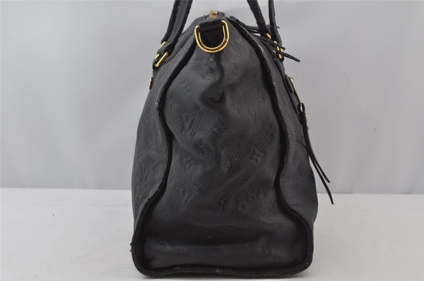Auth Louis Vuitton Monogram Empreinte Lumineuse PM Tote Bag Navy M93410 LV 2226J