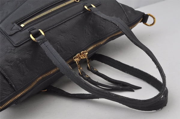 Auth Louis Vuitton Monogram Empreinte Lumineuse PM Tote Bag Navy M93410 LV 2226J