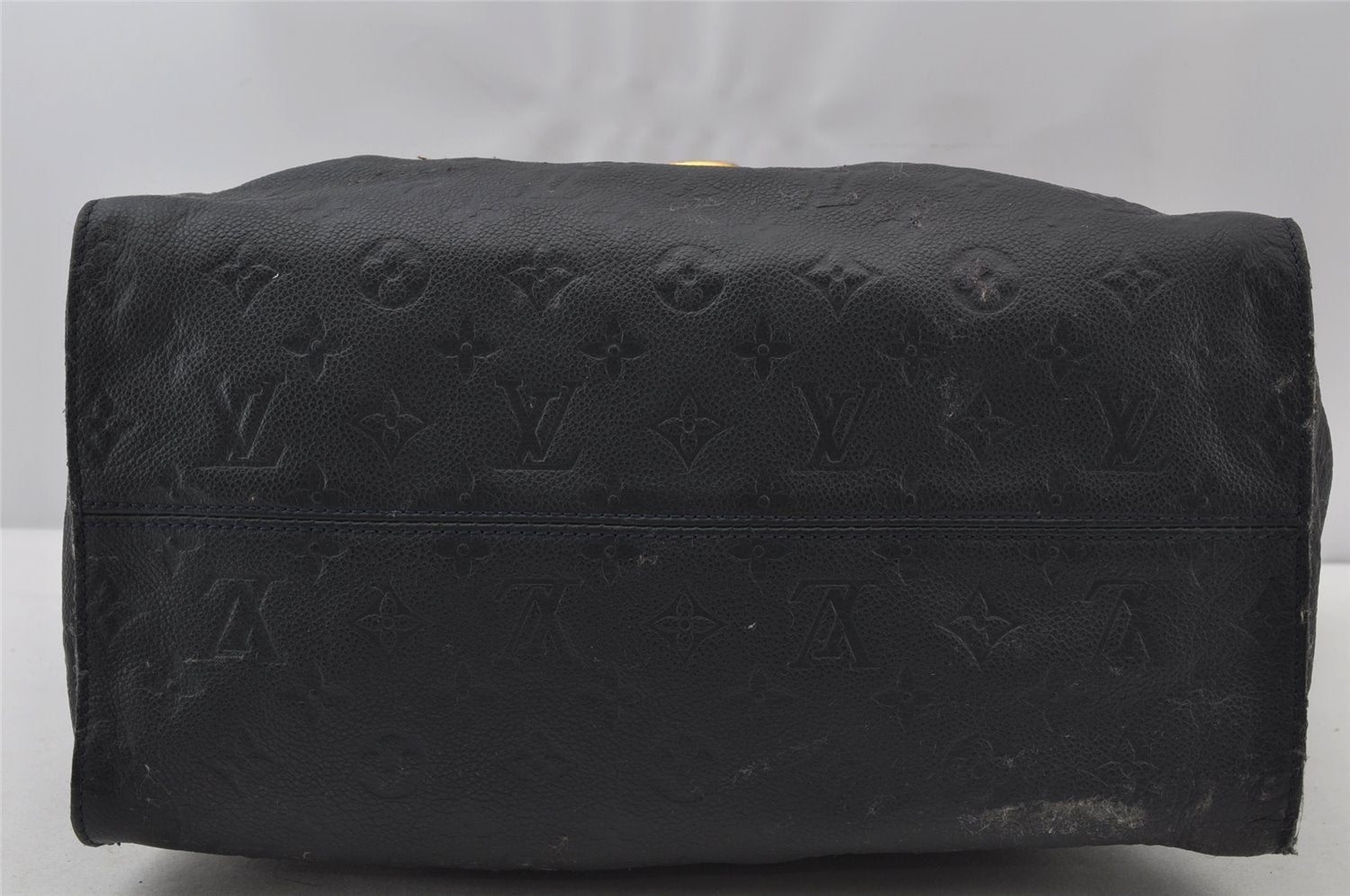 Auth Louis Vuitton Monogram Empreinte Lumineuse PM Tote Bag Navy M93410 LV 2226J