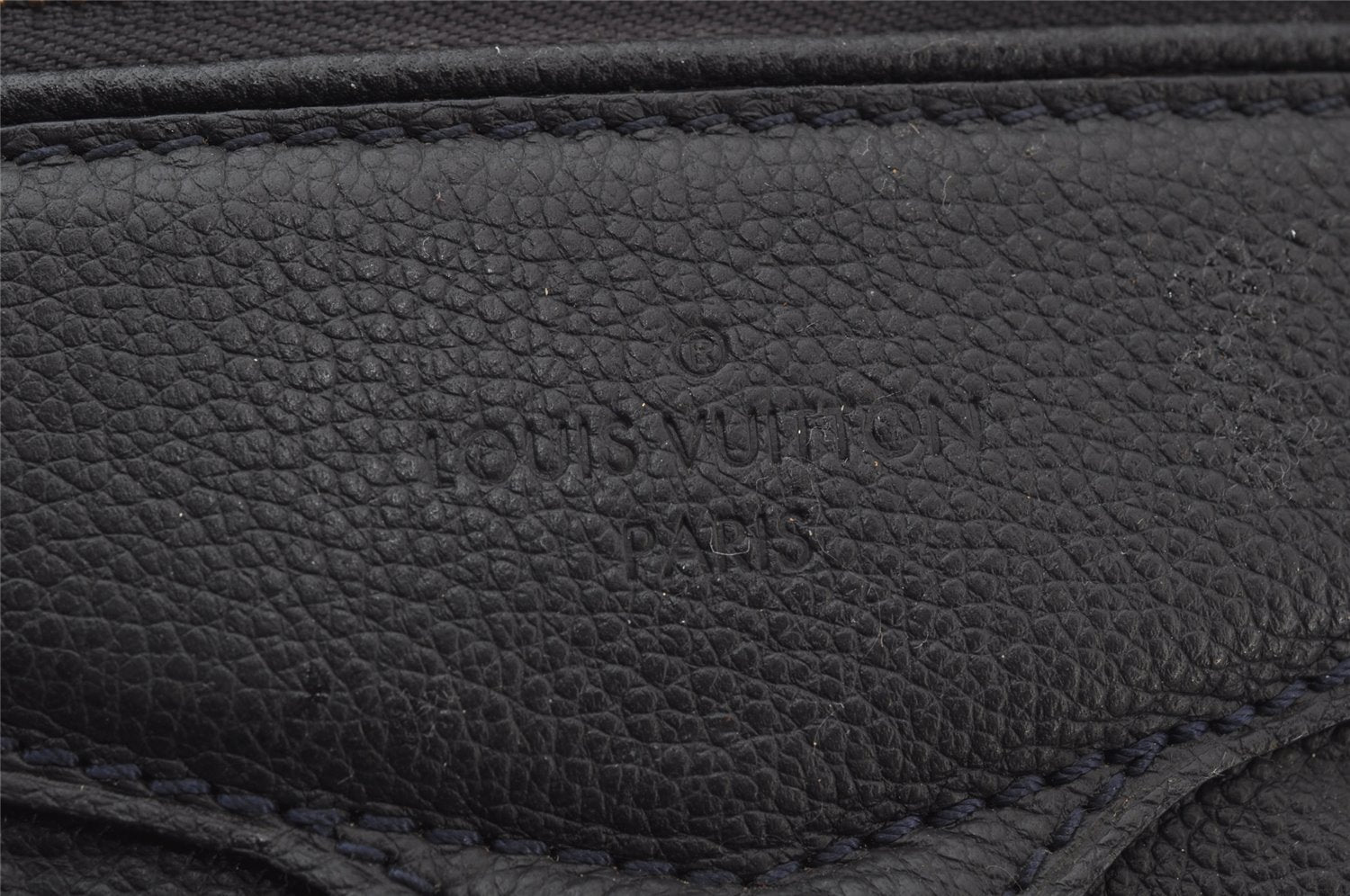 Auth Louis Vuitton Monogram Empreinte Lumineuse PM Tote Bag Navy M93410 LV 2226J