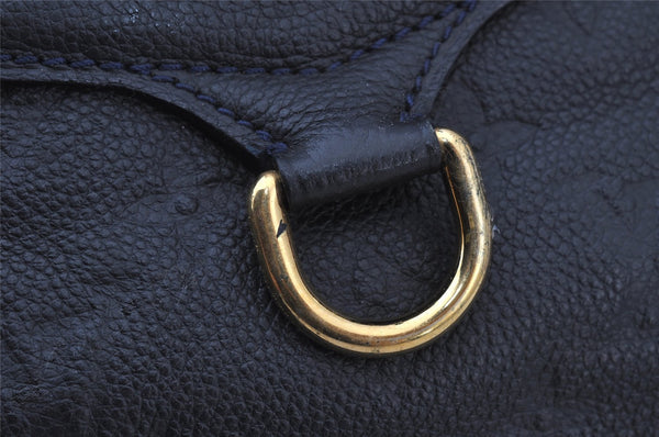 Auth Louis Vuitton Monogram Empreinte Lumineuse PM Tote Bag Navy M93410 LV 2226J