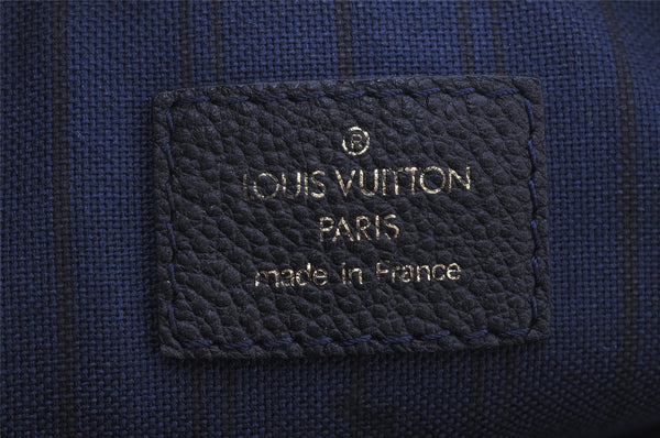 Auth Louis Vuitton Monogram Empreinte Lumineuse PM Tote Bag Navy M93410 LV 2226J
