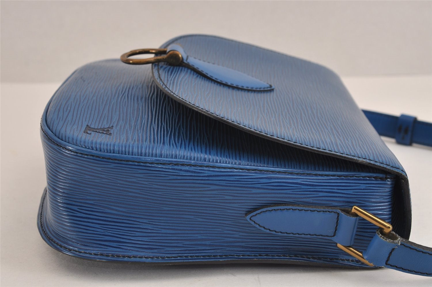 Auth Louis Vuitton Epi Saint Cloud GM Shoulder Cross Body Bag M52195 Blue 2227J