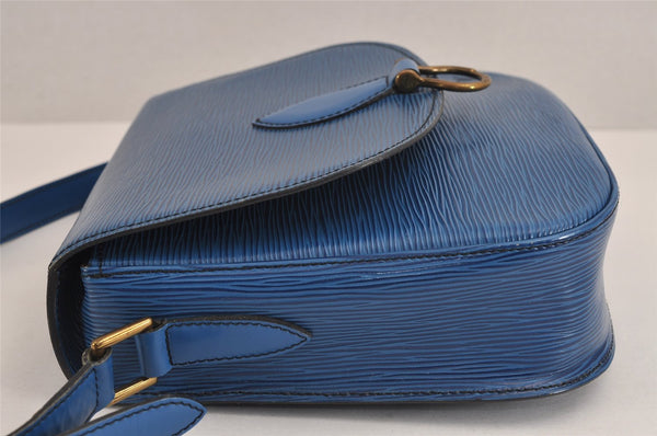 Auth Louis Vuitton Epi Saint Cloud GM Shoulder Cross Body Bag M52195 Blue 2227J