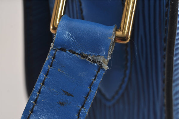 Auth Louis Vuitton Epi Saint Cloud GM Shoulder Cross Body Bag M52195 Blue 2227J