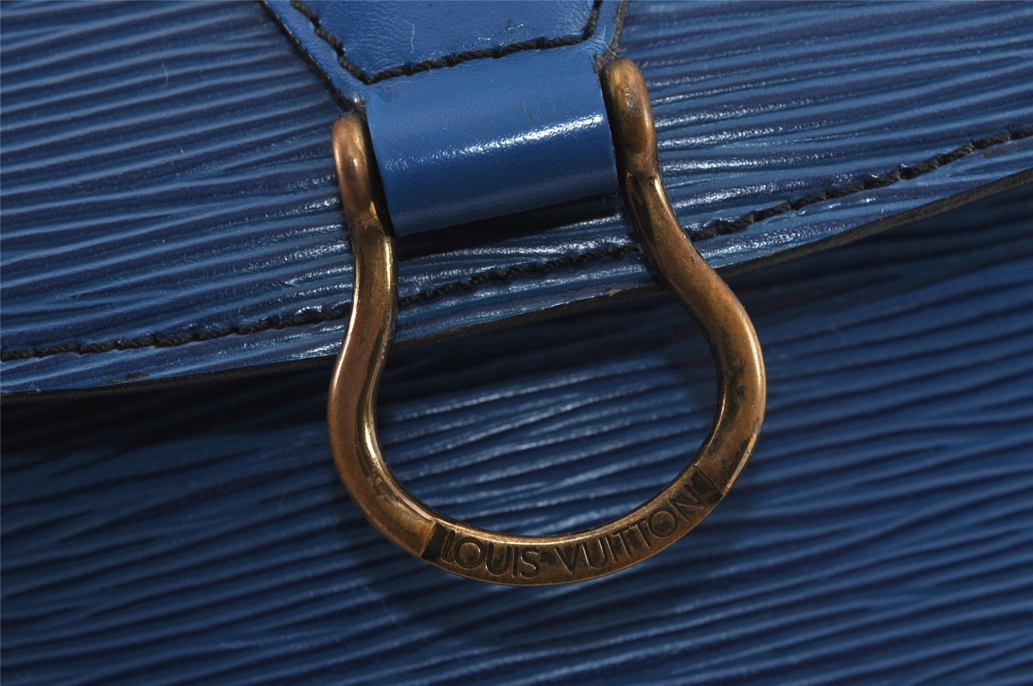 Auth Louis Vuitton Epi Saint Cloud GM Shoulder Cross Body Bag M52195 Blue 2227J