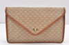 Authentic CELINE Macadam Blason Pattern Clutch Hand Bag PVC Leather Beige 2231K