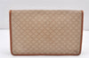 Authentic CELINE Macadam Blason Pattern Clutch Hand Bag PVC Leather Beige 2231K