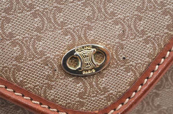 Authentic CELINE Macadam Blason Pattern Clutch Hand Bag PVC Leather Beige 2231K