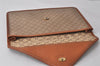 Authentic CELINE Macadam Blason Pattern Clutch Hand Bag PVC Leather Beige 2231K