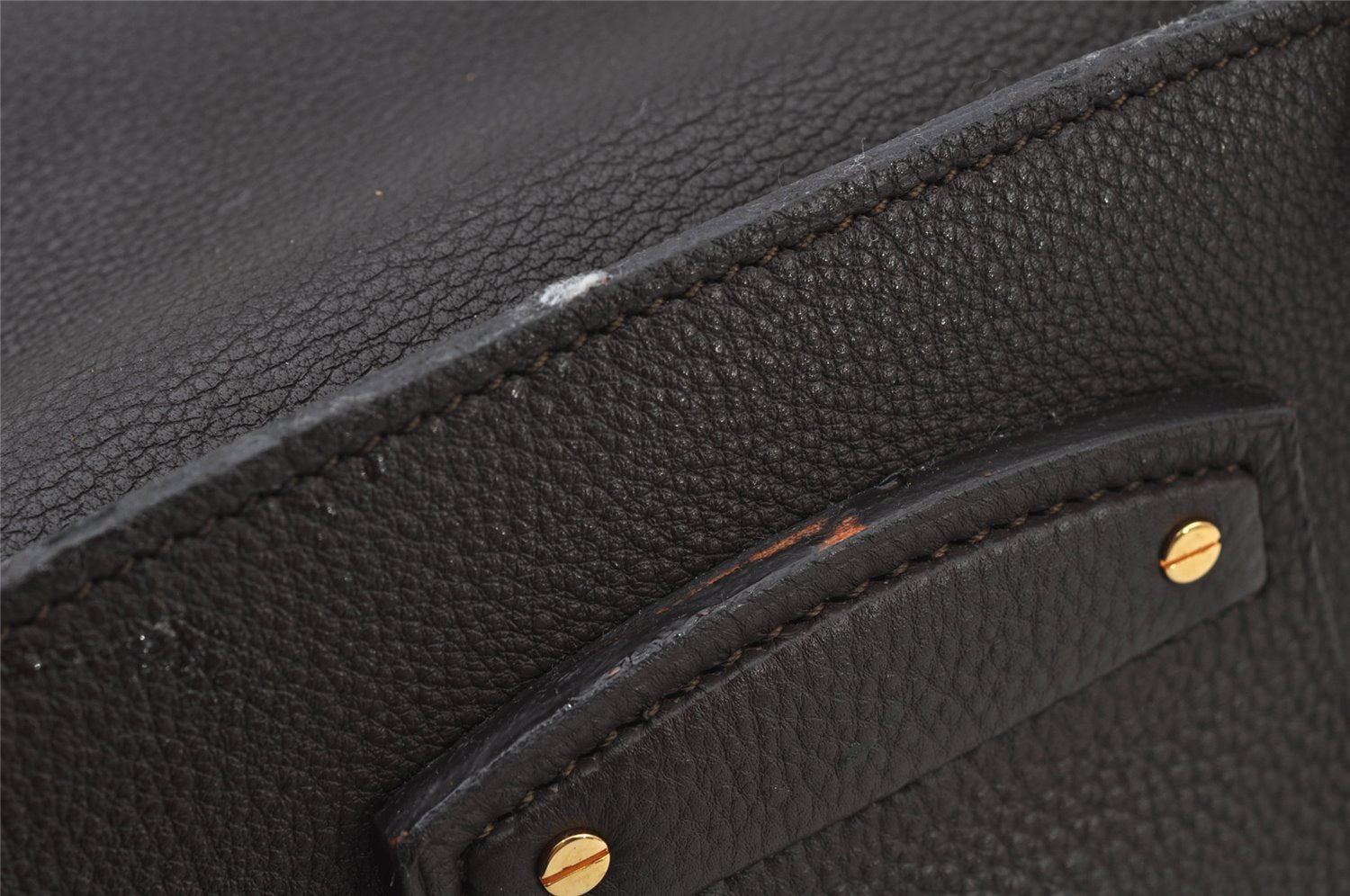 Authentic Louis Vuitton Automarokinuri Miralis Shoulder Hand Bag Brown 2232J