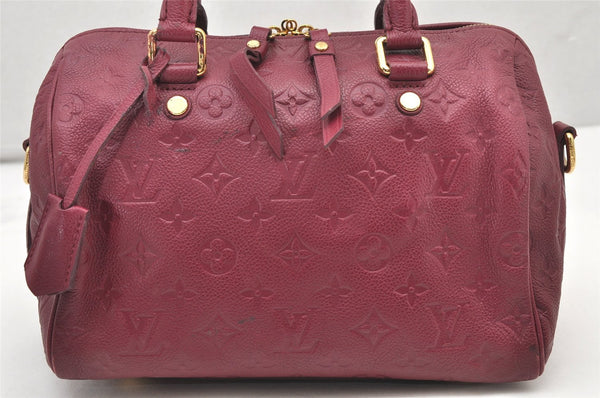 Auth Louis Vuitton Monogram Empreinte Speedy Bandouliere 25 Hand Bag LV 2233J