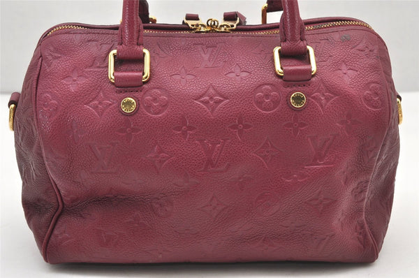 Auth Louis Vuitton Monogram Empreinte Speedy Bandouliere 25 Hand Bag LV 2233J