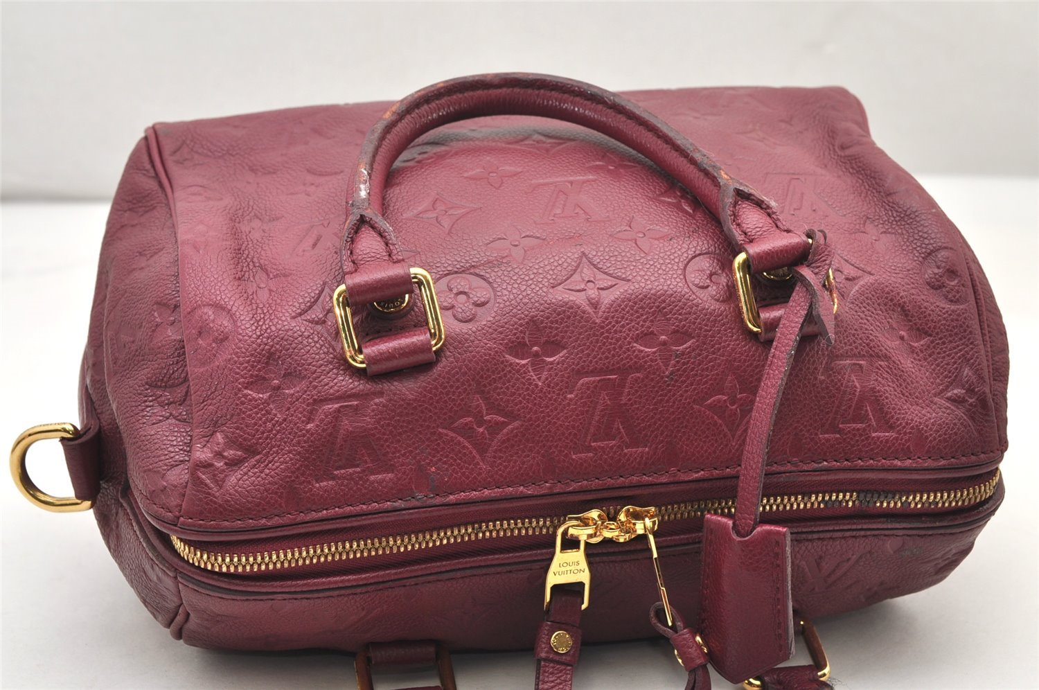 Auth Louis Vuitton Monogram Empreinte Speedy Bandouliere 25 Hand Bag LV 2233J