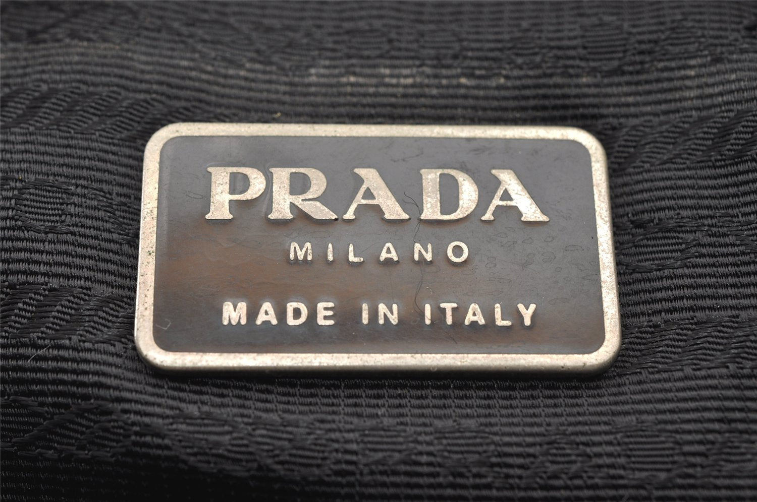 Authentic PRADA Vintage Nylon Tessuto Leather Drawstring Backpack Black 2235I