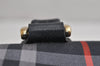Authentic Burberrys Check Canvas Leather Hand Boston Bag Navy Blue 2235K