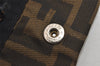 Authentic FENDI Zucca Vintage Folding Tote Hand Bag Nylon Leather Brown 2236I