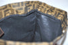 Authentic FENDI Zucca Vintage Folding Tote Hand Bag Nylon Leather Brown 2236I
