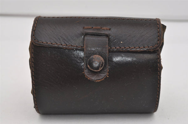 Authentic FENDI Zucca Vintage Folding Tote Hand Bag Nylon Leather Brown 2236I
