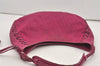 Authentic Christian Dior Trotter Ethnic Shoulder Bag Nylon Leather Purple 2237J