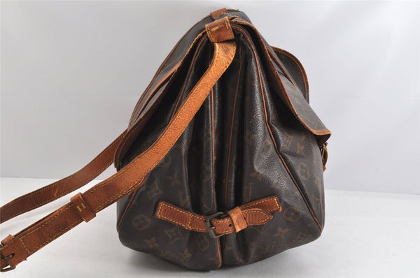 Authentic Louis Vuitton Monogram Saumur 35 Shoulder Cross Bag M42254 LV 2237K
