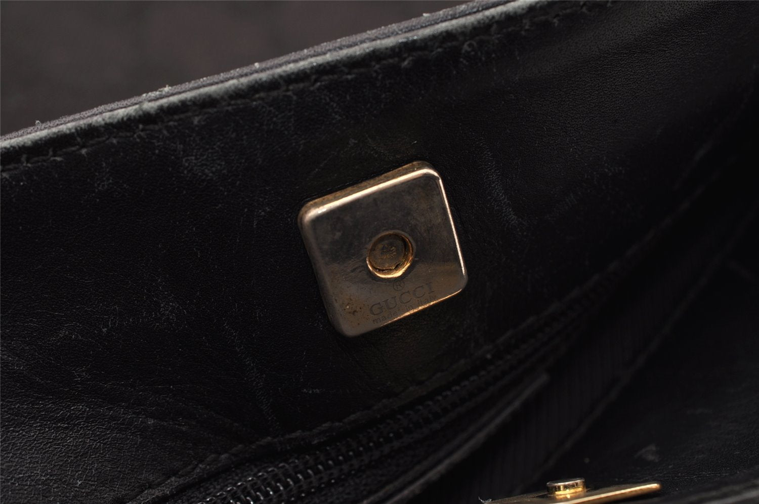 Authentic GUCCI Shoulder Hand Bag Purse GG Canvas Leather 0014231 Black 2239I