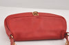 Authentic PRADA DAINO TREND Leather Nappa Chain Shoulder Bag BR0167 Red 2240J