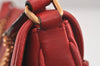 Authentic PRADA DAINO TREND Leather Nappa Chain Shoulder Bag BR0167 Red 2240J