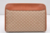 Authentic CELINE Macadam Blason Pattern Clutch Hand Bag PVC Leather Beige 2241K