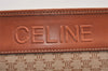 Authentic CELINE Macadam Blason Pattern Clutch Hand Bag PVC Leather Beige 2241K